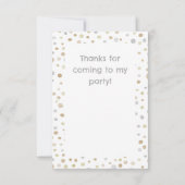 Hattie紙吹雪水色ドットサンキューカード サンキューカード (裏面)