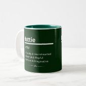 Hattie オリジナルネーム入りコーヒーマグ ツートーンマグカップ (正面左)