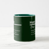Hattie オリジナルネーム入りコーヒーマグ ツートーンマグカップ (中央)