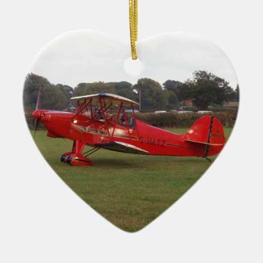 Hatzの複葉機 セラミックオーナメント (正面)