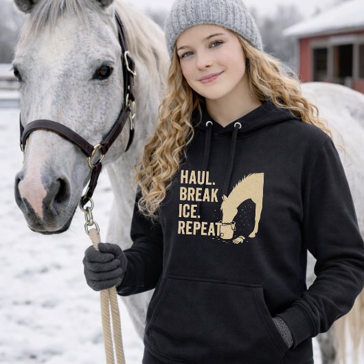 Haul. Break Ice. Repeat. Horse Hoodie パーカ