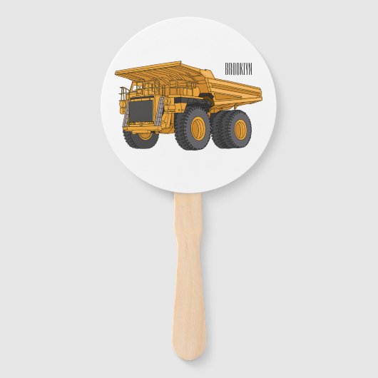 Haul truck cartoon illustration ハンドファン (正面)