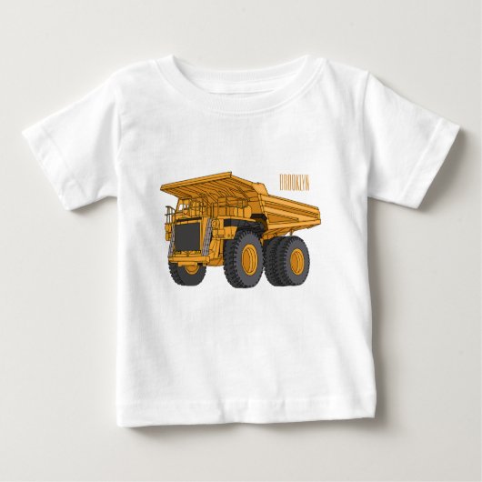 Haul truck cartoon illustration ベビーTシャツ (正面)