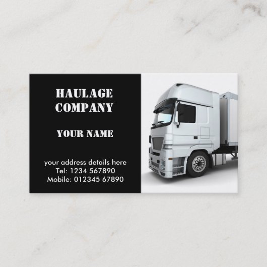 Haulage Companyの名刺 名刺 (正面)