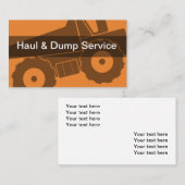Hauling Dumpsterサービス 名刺 (正面/裏面)