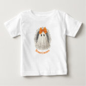 Haunt Couture Lace Ghost in Orange Bow ベビーTシャツ (正面)