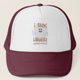 Haunt Libraries本おもしろい幽霊アート キャップ