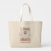 Haunt Libraries本おもしろい幽霊アート ラージトートバッグ (裏面)