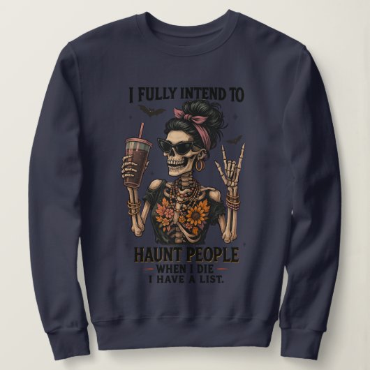 "Haunt People” Halloween Coolest Sweatshirt スウェットシャツ (デザイン正面)