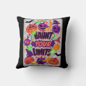 Haunt Your Limits Neon Halloween クッション (裏面)