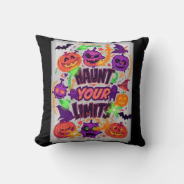 Haunt Your Limits Neon Halloween  クッション