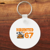 Haunted 67 Meme Six Seven 6-7 Funny Internet Joke  キーホルダー (正面)