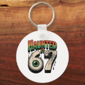 Haunted 67 Meme Six Seven 6-7 Funny Internet Joke  キーホルダー (正面)