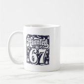 Haunted 67 Meme Six Seven 6-7 Funny Internet Joke  コーヒーマグカップ (左)