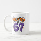 Haunted 67 Meme Six Seven 6-7 Funny Internet Joke コーヒーマグカップ (左)