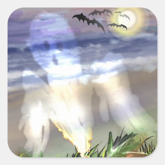 Haunted Beach スクエアシール (正面)