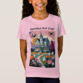 Haunted But Cozy Funny Halloween Haunted House Tシャツ (正面)