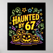 Haunted By 67 Funny Ghost And Pumpkin Halloween  ポスター (正面)