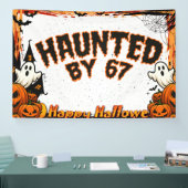 Haunted by 67 Funny Ghost And Pumpkin Halloween 横断幕 (トレードショー)