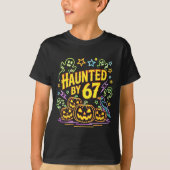 Haunted By 67 Funny Ghost And Pumpkin Halloween  Tシャツ (正面)