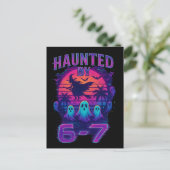 Haunted by 67 Funny Halloween Meme シーズンポストカード (スタンド正面)
