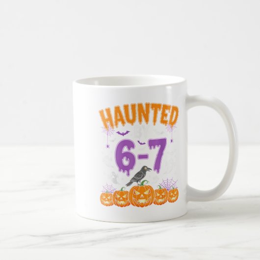 Haunted By 67 Funny Halloween Novelty Costume Meme コーヒーマグカップ (右)