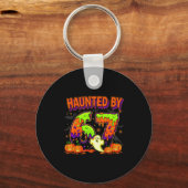 Haunted By 67 Funny Six Seven Drip Spooky Ghost Ha キーホルダー (正面)