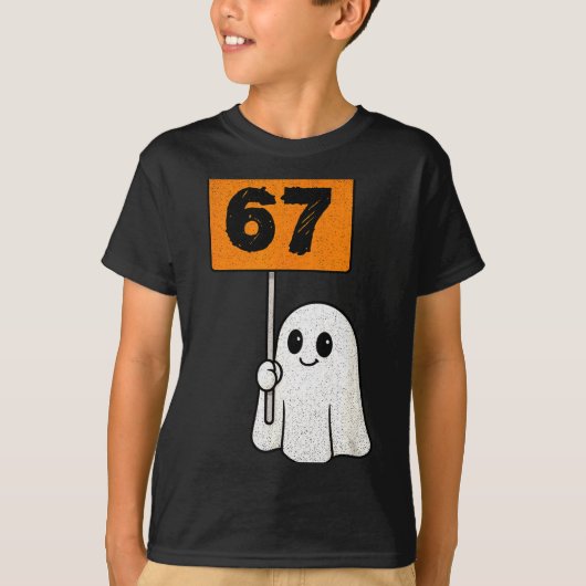 Haunted By 67 – Funny Six Seven Meme 6 7 Halloween Tシャツ (正面)