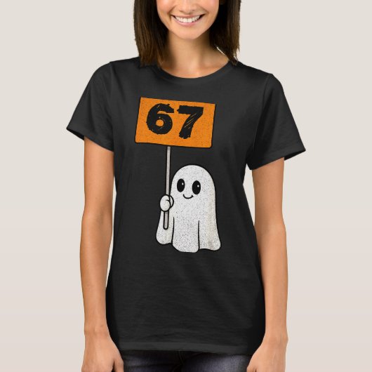Haunted By 67 – Funny Six Seven Meme 6 7 Halloween Tシャツ (正面)