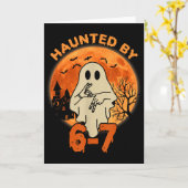 Haunted By 67 Halloween Ghost Six Seven Gen Alpha  カード (黄色い花)