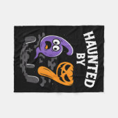 Haunted By 67 – Y Ghost And Pumpkin Halloween Cost フリースブランケット (正面(横))