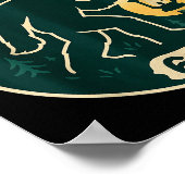 Haunted By 6-7 Bigfoot Lantern Halloween Badge  ポスター (角)