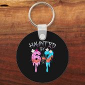 Haunted By 6 7 Halloween Ghost Gen Alpha Meme Ice  キーホルダー (正面)