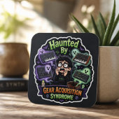 Haunted By G.A.S. – Halloween Synth Nerd スクエアシール