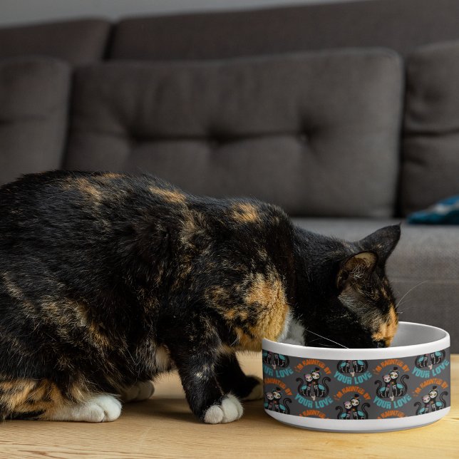 Haunted by Your Love Sugar Skull Cat ボウル (クリエイターアップロード済み)