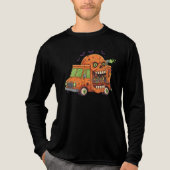Haunted Candy Truck Ride – Creepy Halloween Skull  トライブレンドＴシャツ (正面)