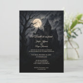 Haunted Castle Gothic Halloween wedding invitation 招待状 (スタンド正面)