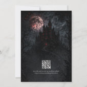 Haunted Castle Gothic wedding invitation 招待状 (裏面)