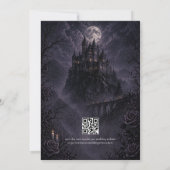Haunted Castle Gothic wedding invitation 招待状 (裏面)