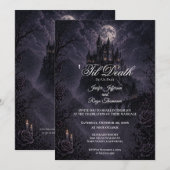 Haunted Castle Gothic wedding invitation 招待状 (正面/裏面)