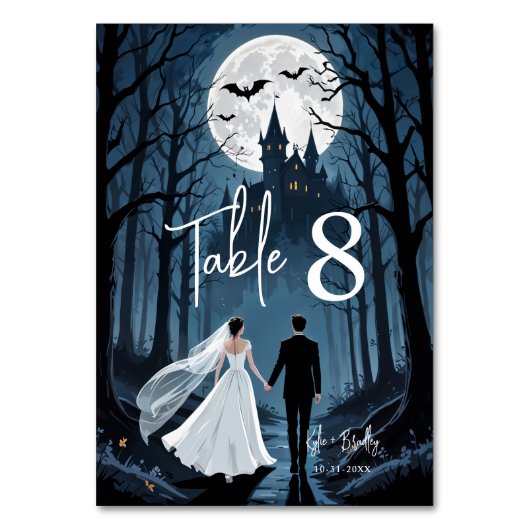 Haunted Castle Wedding Couple Spooky Forest Toward テーブルナンバー (正面)