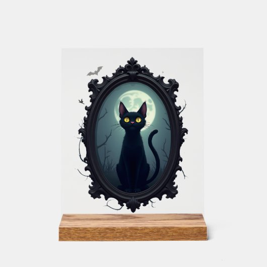 Haunted Cat Mirror アクリルサイン (正面)
