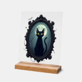 Haunted Cat Mirror アクリルサイン (傾斜)
