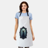 Haunted Cat Mirror エプロン (着用した状態)