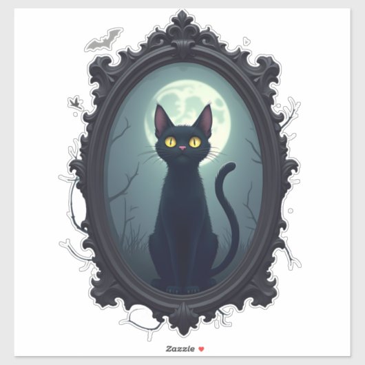 Haunted Cat Mirror シール (シート)