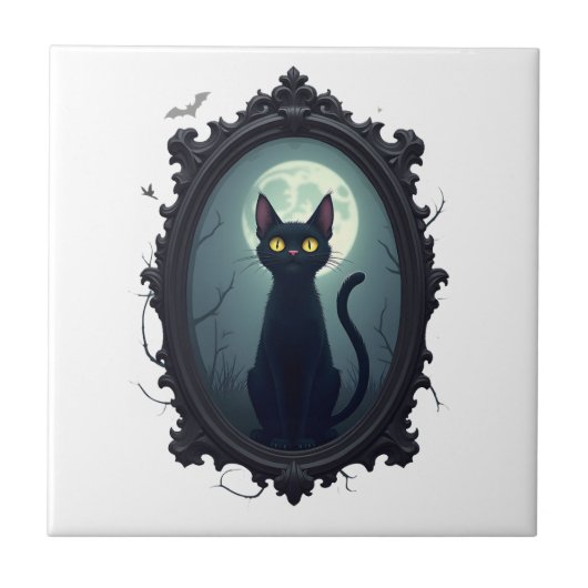 Haunted Cat Mirror タイル (正面)