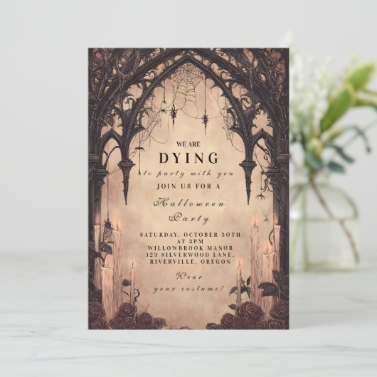 Haunted Cathedral Gothic Halloween 招待状 (スタンド正面)