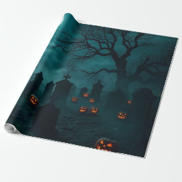 Haunted Cemetery Halloween Gift Wrap – Stunning ラッピングペーパー