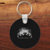 Haunted Cows Forest Black Cattle With Big Eyes Hal キーホルダー (正面)