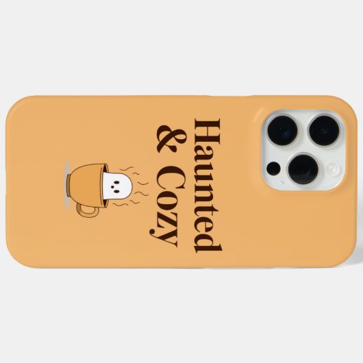 Haunted & Cozy Ghost Coffee Phone Case Case-Mate iPhoneケース (裏面 (横))